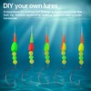 MAFIMOEA 80/60/45 PCS Bullet Fishing Foam Floats Snell Float Surf