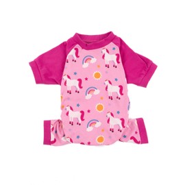 Leveret Dog Pajamas 100% Cotton Unicorn Rainbow Medium