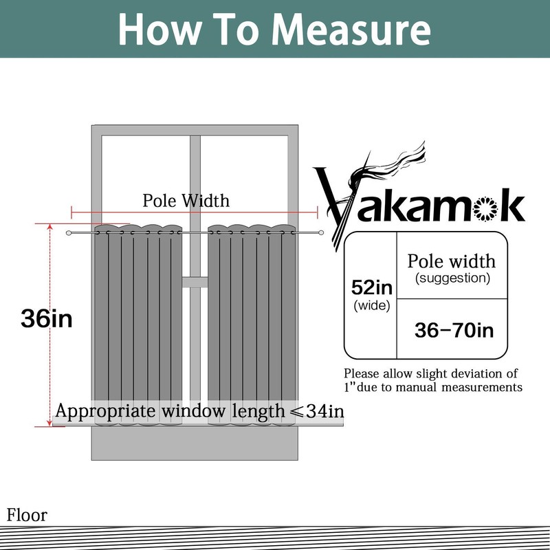 Yakamok Blackout Small Window Curtains with Grommet Top, Room Darkening