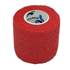 PintoMed Selbstklebender Verband, Gedehnt -3xBlau+3xRot - 5cmx4,5m Haftbandage Verband; Fixierbinde selbsthaftend; Health Pflaster, sport tape; Stück für Handgelenk, Bein, Arm, vet wrap