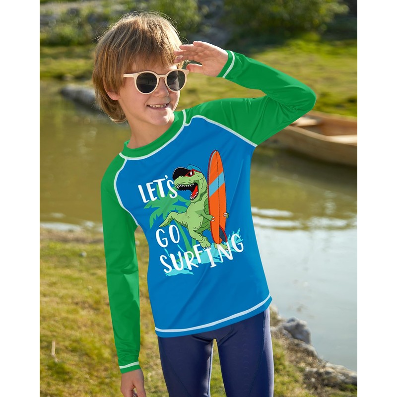 Boys Long Sleeve Rash Vest UPF 50+ Sun Protection Quick