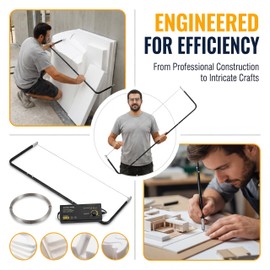 Adjustable 2FT to 4FT Hot Wire Foam Cutter Tool with Multi Heat Power Supply, Heavy Duty Aluminum Frame for Styrofoam, EIFS, XPS & EPS Foam Board Cutting