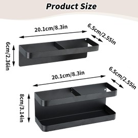 Fangehong Magnetic Umbrella Stand, Wall Mounted Umbrella Stand, Carbon Steel Plate Magnetic Umbrella Holder, No Drilling, Height Adjustable Umbrella Stand for Hotels, Entrance Halls (White)