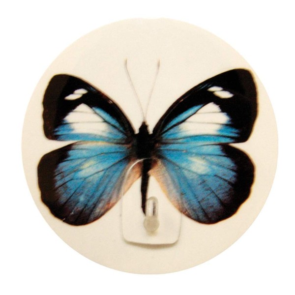 BANBERRY DESIGNS Butterfly Utility Hook - Wall Hanger Decoration -