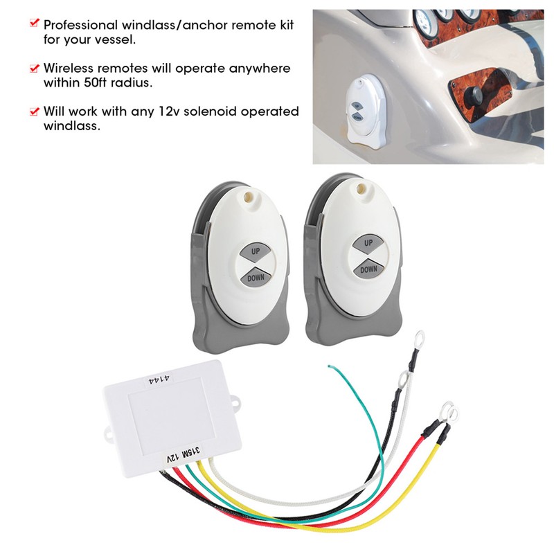 Anchor Remote Control Windlass Wireless Switch Trim Controller Marine Boat