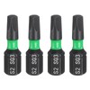 sourcing map 4pcs SQ3 Square Screwdriver Bit 1/4" Hex Shank