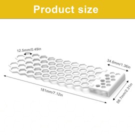 AMONENZ Pack of 2 Honeycomb Bee Ladder, Plastic Bee Station, Honeycomb Foldable Bird Bath, Floating Ladder, for Bee Houses, Gardens, Orchards (Yellow + White)