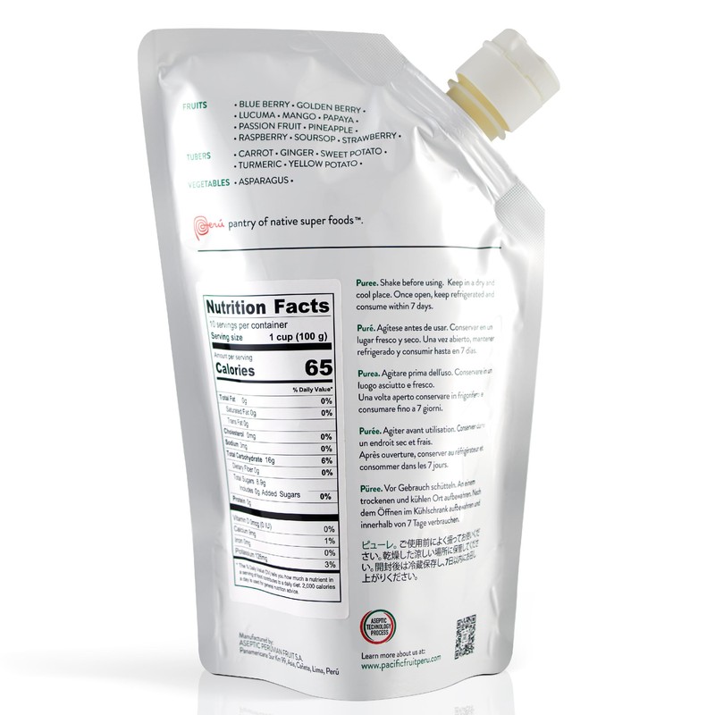Pacific Fruit | Pineapple Puree, 100% Real Fruit, No added