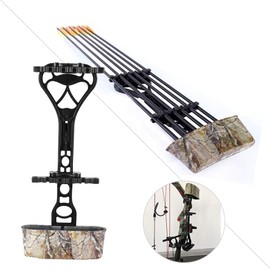 Arrow Quiver for 6 Arrows, Portable and Lightweight Archery Arrow Holder, Archery Hunting Quiver for Compound Bows, Tactical Bow Quiver for Target Shooting Training, Black