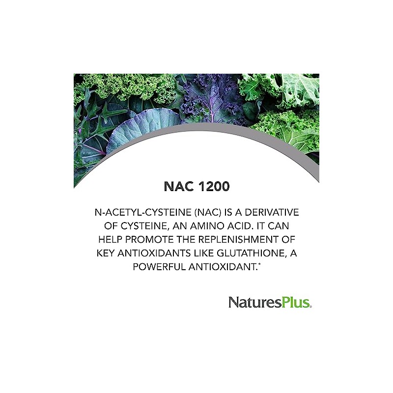 Natures Plus PRO NAC 1200 mg - 60 cápsulas -