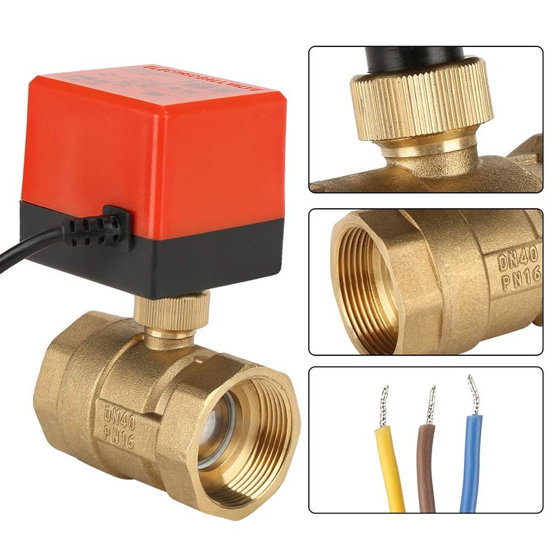 DC 24 VBrass Motorised Ball Valve 2 3 Way Electric