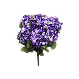 JenlyFavors 22 Inch X-Large Satin Artificial Hydrangea Silk Flower Bush 7 Heads Purple Lavender