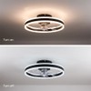 LYNICESHOP 20 insh Ceiling Fan with Lights Dimmable LED Reversible