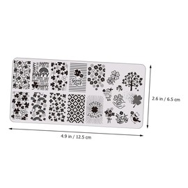 Mikinona Saint Patrick's Day Nail Art Stencils Durable Nail Decoration Templates Creative Manicure Tools for Unique Designs Reusable Stamping Plates