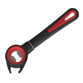 Westmark Gallant 29482270 Multi-Opener, for Lids, Bottle Caps, Screw Caps, Plastic/Rustproof Stainless Steel, Gallant, Black/Red/Silver