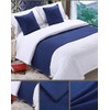 Mengersi Solid Bed Runner Scarf Protector Slipcover Bed Decorative Scarf