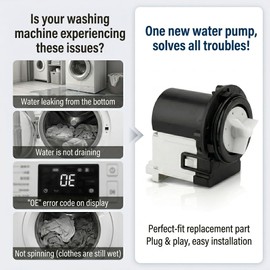 OEM Quality Washer Drain Pump For LG WM3455HW,WM2650HWA, WM3470HWA,WM3670HWA, WM3997HWA,WM2016CW WM8100HWA,WM2355CS