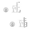 LeCalla 925 Sterling Silver Leverback Earrings Lightweight Cubic Zirconia Leverback