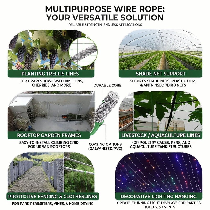 Spark Future 200FT 304 Stainless Steel Wire Rope Kit, 2mm(0.08