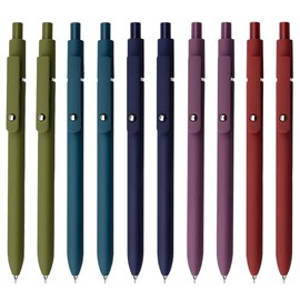 Bolgrafos de gel, 10 bolgrafos de tinta negra de 0.020 in, bolgrafos de escritura suave con agarre de silicona, bolgrafos retrctiles de alta gama con 