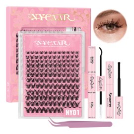 Kit Pestañas Naturales Wispy Nycaar Con Pegamento Diy