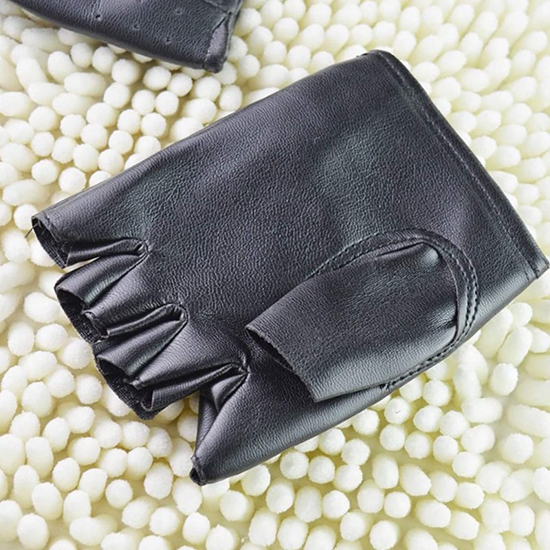 CHROME CRANE Men's Gloves Fingerless Leather Leather Motorcycle Cycling Training