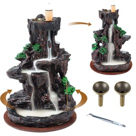 ZONSUSE Cute Frog Incense Holder Made of Purple Sand, Incense Stick Holder in Frog Shape, Frog Incense Burner for Sticks, for Incense Sticks Made of White Sage, Lavender, Sandalwood (Waterfall)