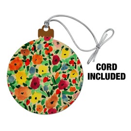 GRAPHICS & MORE Flower Garden Wood Christmas Tree Holiday Ornament