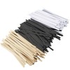EPCDBBRT 300 Pieces Candy Twist Ties, Brown, White, Black, Iron