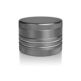 Small Pill Box, Portable Daily Box, Aluminium Alloy Round Container for Pills, Pocket Case (Gray)