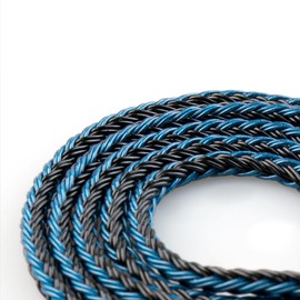 KBEAR ST16 Upgrade Cable HiFi In Ear Monitor 16 Cores 5N Headphone Cable 2 Metres Long 0.78mm 2PIN for ZST ZSR ES4 ZS10 AS10 ZST-X EDX KS1 (3.5mm 2PIN-2 Metres, Black and Blue)