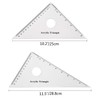 Coopay Large Triangle Ruler Set Square, 30/60 and 45/90 Degrees,