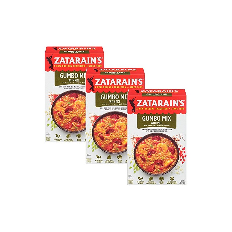 Zatarain's Gumbo Mix With Rice, 7 Ounces - Pack of