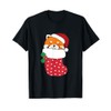 Cute Red Pandas In Christmas Stockings For Christmas Red T-Shirt