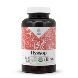 Garden Organics Hyssop 120 Capsules | High-Potency Capsules, Herbal Dietary Supplements | Made with Vegetable Capsules and USDA Organic Hyssop (Hyssopus officinalis) Dried Herb (120 Capsules)