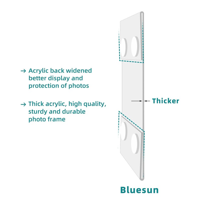 Bluesun 8x10 Picture Frame Stick Wall set of 2 pack