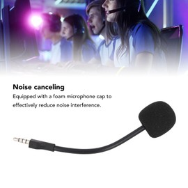 Replacement Game Voice Mic Boom for Arctis 1, 3.5mm Headphone Microphone Boom Noise Cancelling Detachable Game Boom Microphone Replacement