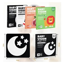 Tarjetas de Estimulación Visual Montessori para Bebés 0-36 Meses Alto Contraste