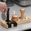 Espresso Tamper Mat, Wooden Coffee Tamper Stationfor Barista Tool Home
