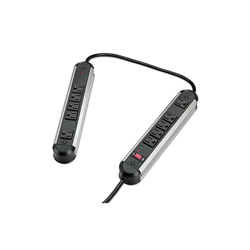 Fellowes 99082 Surge Protector,1250 Joules,10 Outlets,6-Ft Cord,Black