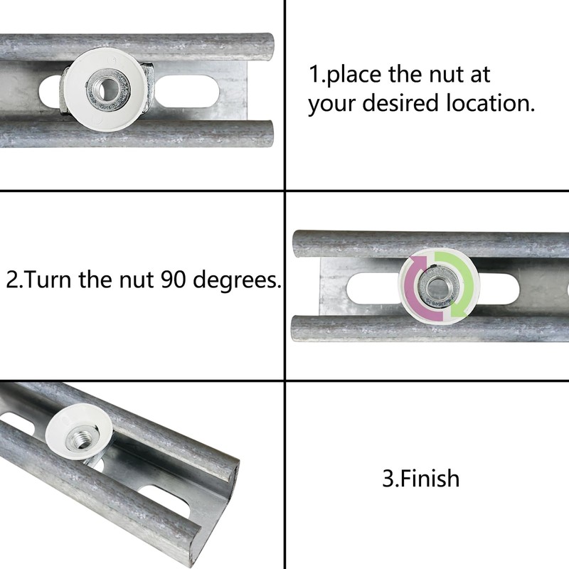 Abeicy 20 Pack 3/8"-16 Strut Channel Cone Nuts, Twirl Nut