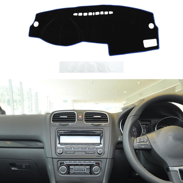 Motoforti Dash Cover, Non-Slip Dashboard Carpet Mat for Volkswagen Golf