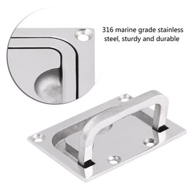 Keenso Flush Pull Handle, Stainless Steel Boat Recessed Handle Boat Hatch Pull Handle Cabinet Lift Pull Handle for Marine Yacht (2pcs)