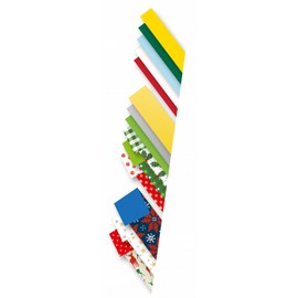 folia 129301 - Papierstreifen "X-Mas", 210 Streifen zum Flechten, Falten und Quillen