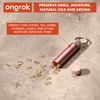 ONGROK Premium Storage Tube, Keychain, Pocket-Sized, Airtight, Aluminum Metal Holder