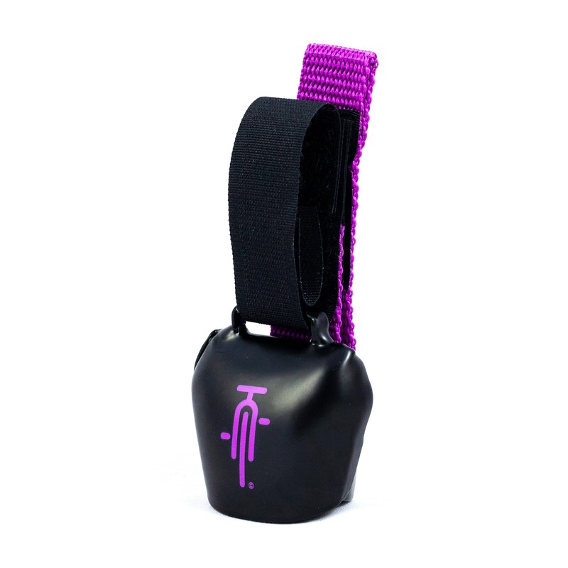swisstrailbell® Mexico Edition Deep Black: PurpleBike, Purple Band, Bicycle Bell,