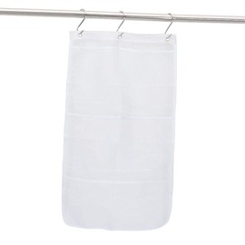 Hanging Mesh- Bath Quick Dry Hanging Caddy Bath Organizer Hang on Shower Curtain Mesh Shower Caddy Space Saver(4* s typeHook)