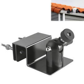 Gutter Mount Solar Panel Gutter Holder for Arlo/Blink/Google/Ring Camera, 360 Degree Adjustable Ring Holder, Stainless Steel Gutter Camera Mount for In/Outdoor, Home Security Camera System