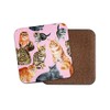 1 x Cute Cat Pattern Cork Backed Drinks Coaster -