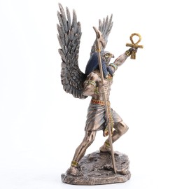 Veronese Design 10 3/8 Inch Egyptian Sun God Ra Cold Cast Resin Antique Bronze Finish Sculpture